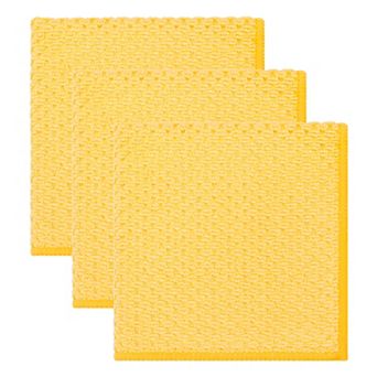 Microfiber Dish Cloth for Washing Dishes, Solid Cloths with Poly Scour Side Popcorn Texture 12" x12"