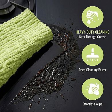 Microfiber Cleaning Cloth Solid Streak Free Glass Mirror Cloths Lint Free Dish Cloths Pack 3 12"x12"