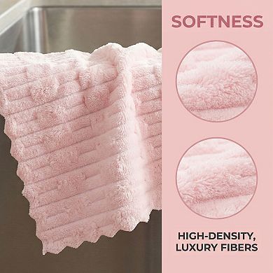Microfiber Cleaning Cloth Solid Streak Free Glass Mirror Cloths Lint Free Dish Cloths Pack 3 12"x12"