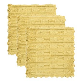 Microfiber Cleaning Cloth Solid Streak Free Glass Mirror Cloths Lint Free Dish Cloths Pack 3 12"x12"