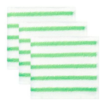 3 Pack Wood Fiber Cleaning Cloths Striped Oil Absorbing and Heat-Insulating Dish Cloths 9" x 7"