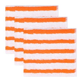 3 Pack Wood Fiber Cleaning Cloths Striped Oil Absorbing and Heat-Insulating Dish Cloths 9" x 7"