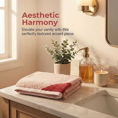 2 Pack Pure Cotton Hand Towels, Soft Absorbent Towel for Bathroom Block Decorative Towel Set 13"x29"