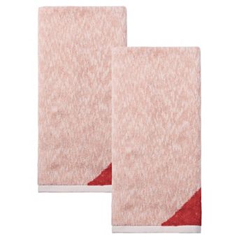 2 Pack Pure Cotton Hand Towels, Soft Absorbent Towel for Bathroom Block Decorative Towel Set 13"x29"