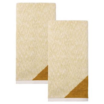2 Pack Pure Cotton Hand Towels, Soft Absorbent Towel for Bathroom Block Decorative Towel Set 13"x29"