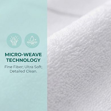 3 Pack Microfiber Cleaning Cloths Absorbent Fast Drying Dish Cloths Striped Non-Linting Rags 12"x12"