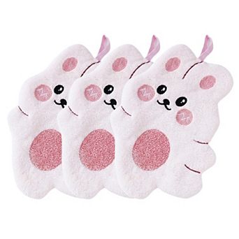 3 Pack Coral Fleece Hanging Hand Towels Soft Absorbent Kitchen Bathroom Hand Towels