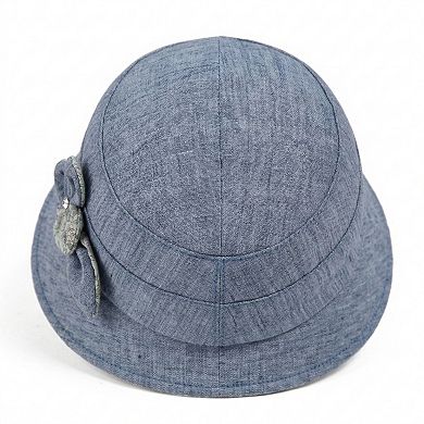 Womens Wide Brim Summer Sun Hat Lightweight Linen Style Bucket Hat