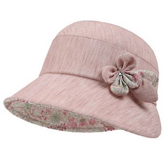 Womens Wide Brim Summer Sun Hat Lightweight Linen Style Bucket Hat