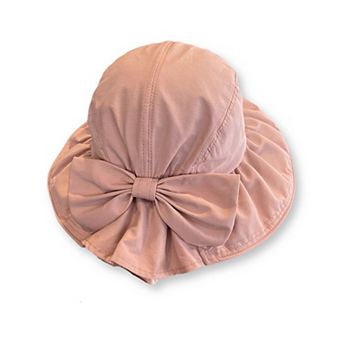 Womens Sun Hat with Large Bow Lightweight Summer Bucket Hat Outdoor Travel Hat