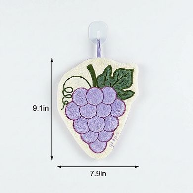 3 Pack Hanging Hand Towels Cute Fruit Shape Kitchen Bathroom Quick Dry Decorative Cleaning Towels