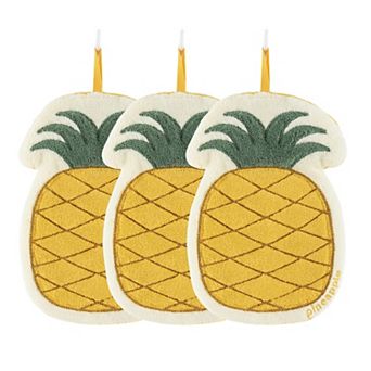 3 Pack Hanging Hand Towels Cute Fruit Shape Kitchen Bathroom Quick Dry Decorative Cleaning Towels