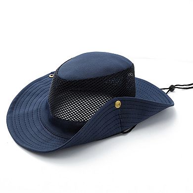 Wide Brim Mesh Sun Hat Lightweight Breathable Outdoor Fishing Hiking Safari Hat