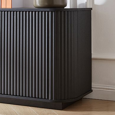 Storage Cabinet with TV Stand wave pattern