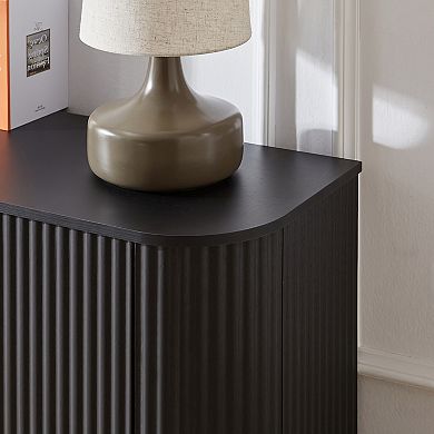 Storage Cabinet with TV Stand wave pattern