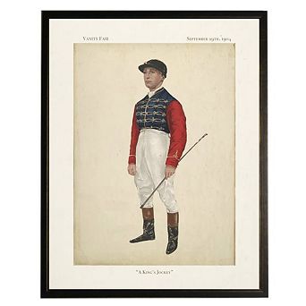 A King's Jockey in Copper and Black Frame