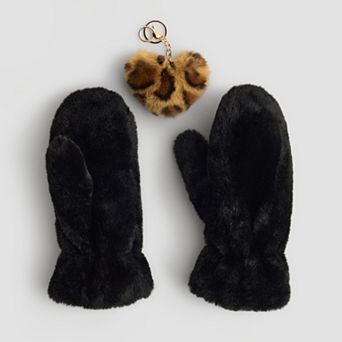 Women's madden girl Mitten & Charm Set