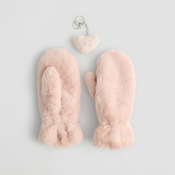 Women's madden girl Mitten & Charm Set