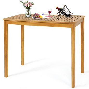 Rectangular Indoor and Outdoor Bar Height Table for Garden