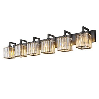 Modern Crystal Vanity Light Sleek Metal Wall Sconce for Bathroom and Home