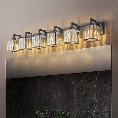 Modern Crystal Vanity Light Sleek Metal Wall Sconce for Bathroom and Home