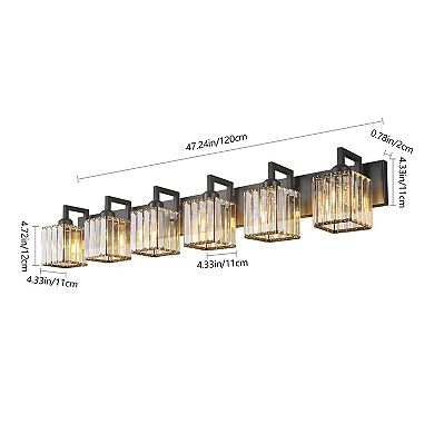Modern Crystal Vanity Light Sleek Metal Wall Sconce for Bathroom and Home