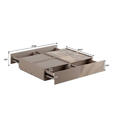 47.27 Inch Farmhouse Coffee Table with Storage Drawers