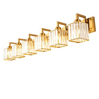 Modern Crystal Vanity Light Sleek Metal Wall Sconce for Bathroom and Home