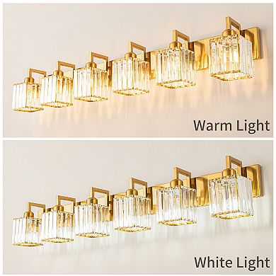 Modern Crystal Vanity Light Sleek Metal Wall Sconce for Bathroom and Home