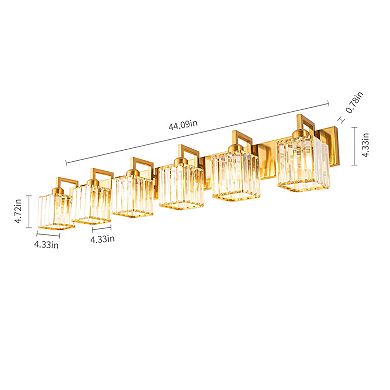 Modern Crystal Vanity Light Sleek Metal Wall Sconce for Bathroom and Home