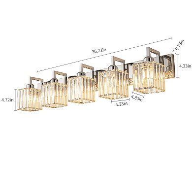 Modern Crystal Vanity Light Sleek Metal Wall Sconce for Bathroom and Home