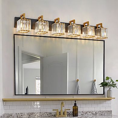 Modern Crystal Vanity Light Sleek Metal Wall Sconce for Bathroom and Home