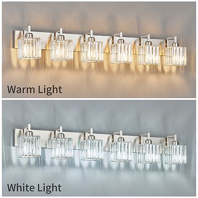 Modern Crystal Vanity Light Sleek Metal Wall Sconce for Bathroom and Home