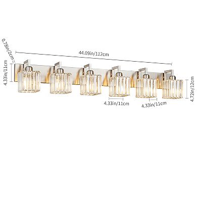 Modern Crystal Vanity Light Sleek Metal Wall Sconce for Bathroom and Home