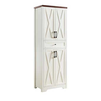 68" White Freestanding Tall Kitchen Cabinet