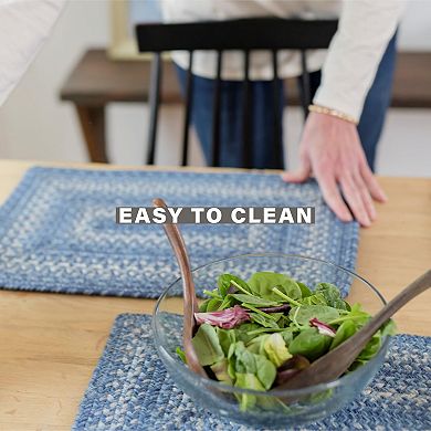 Homespice Premium Jute Braided Indoor Table Placemats Oval/Rectangular (13" x 19"), Set of 4