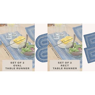 Homespice Premium Jute Braided Indoor Table Placemats Oval/Rectangular (13" x 19"), Set of 4