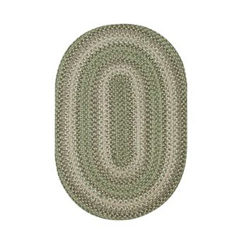 Homespice Grassland Braided Jute Non-Shedding Sage Green Rug