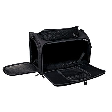 Hoomans + Paws Airline-Approved Pet Carrier with Expandable Mesh Window & Plush Pad