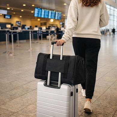 Hoomans + Paws Airline-Approved Pet Carrier with Expandable Mesh Window & Plush Pad