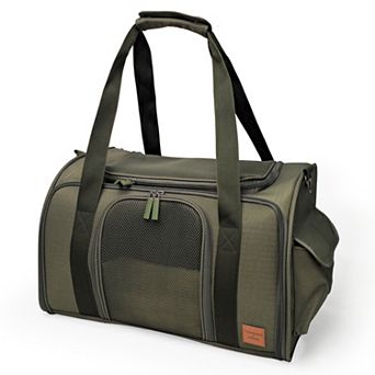 Hoomans + Paws Airline-Approved Pet Carrier with Expandable Mesh Window & Plush Pad