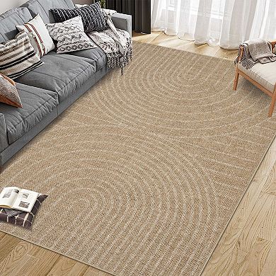 Washable Boho Large Neutral Farmhouse Soft Moroccan Stain Resistant Indoor Carpet for Bedroom