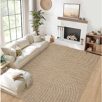 Washable Boho Large Neutral Farmhouse Soft Moroccan Stain Resistant Indoor Carpet for Bedroom