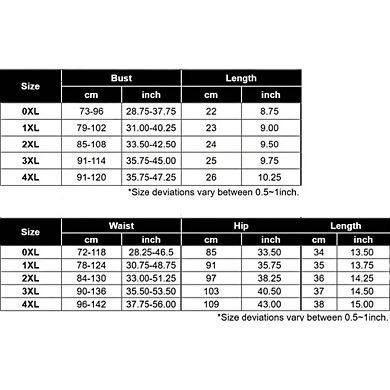 Womens Plus Size Bikini Set - Tummy Control, High Waisted 2 Piece Swimsuits Bathing Suits