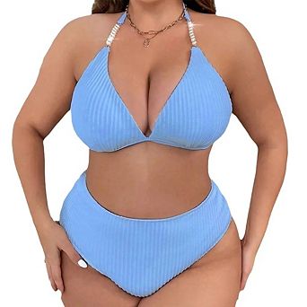 Womens Plus Size Bikini Set - Tummy Control, High Waisted 2 pc Swimsuits Bathing Suits