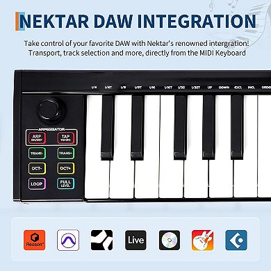 Portable MIDI Keyboard Controller with USB Connectivity,Arranger Keyboard for Students