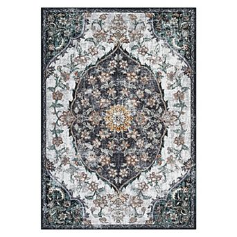 Polyester Cashmere Hallway Bathroom Entryway Kitchen Office Foldable Geometric Persian Washable Rug