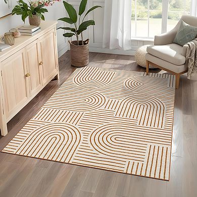 Modern Abstract Living Room Rug Non Slip Thin Washable Soft Low Pile Carpet Indoor Decorative Mat