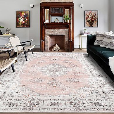 Polyester Imitation Cashmere Rectangular Hallway Bathroom Entryway Kitchen Office Washable Area Rug