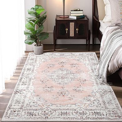 Polyester Imitation Cashmere Rectangular Hallway Bathroom Entryway Kitchen Office Washable Area Rug